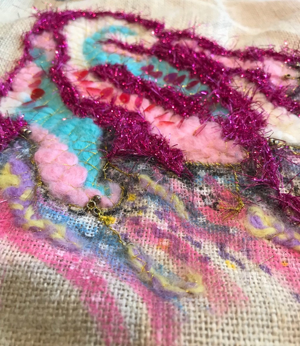 Sashiko Workshop, Textile art, Post-Grad Family Heirloom,&nbsp;Sonia Delaunay and what to do with the clothes&nbsp;mountain.