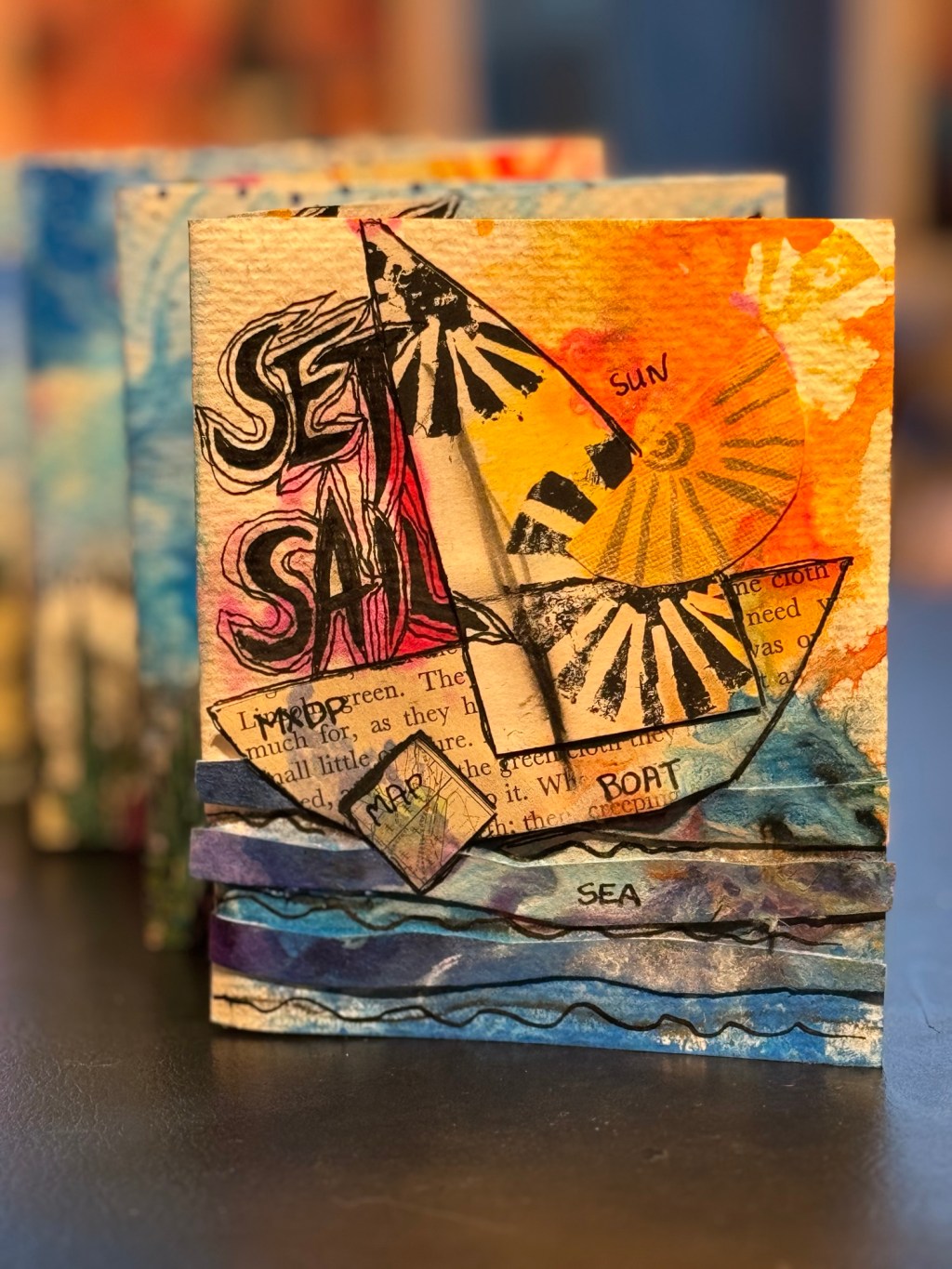 Set Sail – an adventure in printmaking&nbsp;collage